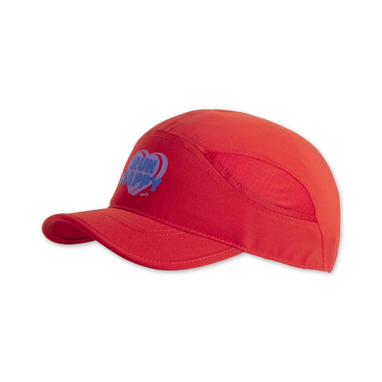 Brooks CHASER Running Hat Womens Sale - Jamberry/Red/Run Happy Heart (WMA576041)